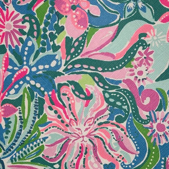 Lilly Pulitzer Pink and Blue Floral Tablet Laptop Sleeve - Picture 2 of 10